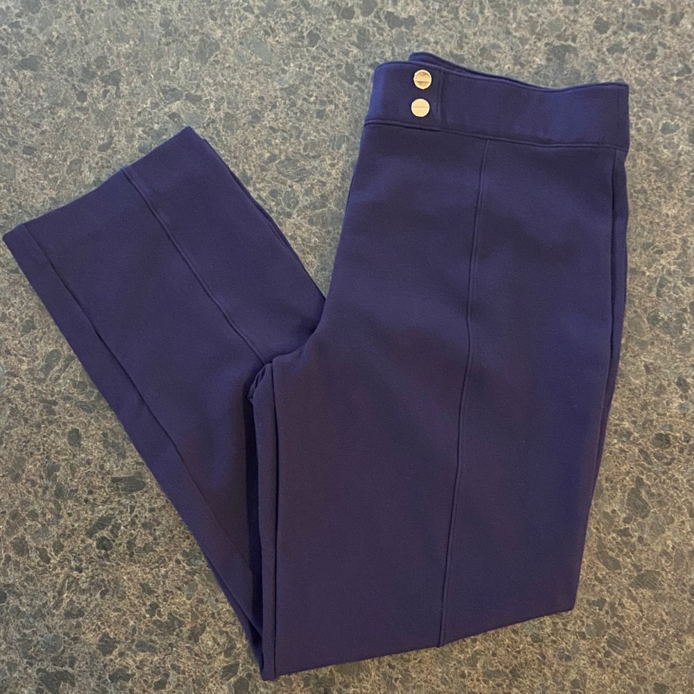 SPANX Blue Trousers with Gold Accents XL